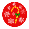 クリスマスのステッキ　透過png