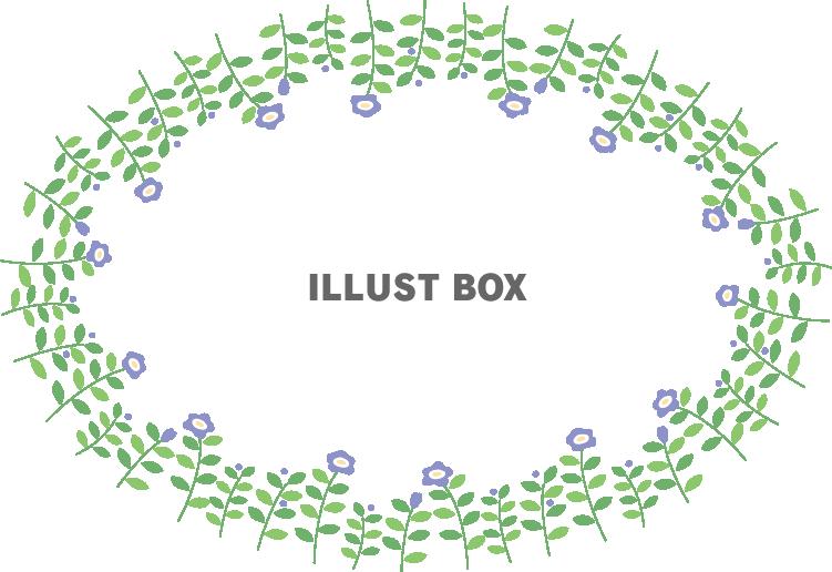 お花のまるい枠　むらさき
