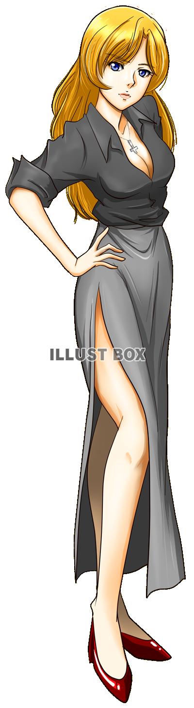 無料イラスト セクシーお姉さん 透過png