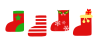 クリスマスくつしたライン　透過png