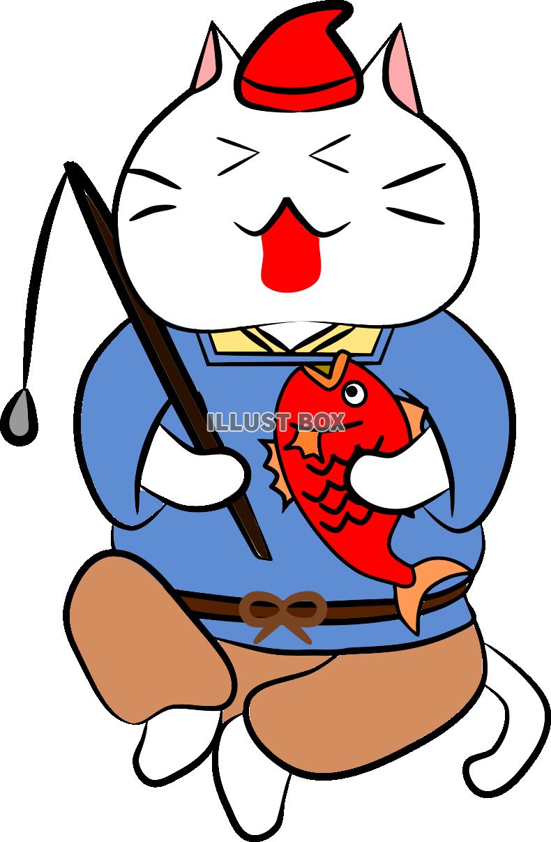 無料イラスト にゃんこな七福神恵比寿天 Png