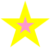 黄色とピンクの星１