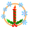 クリスマスキャンドル　透過png