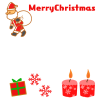 クリスマスキャンドルフレーム　透過png