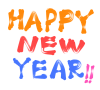 HappyNewYear筆フォント　透過png