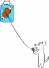 わんにゃん凧揚げ【JPG】