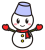 ゆきだるま　01B【透過PNG】
