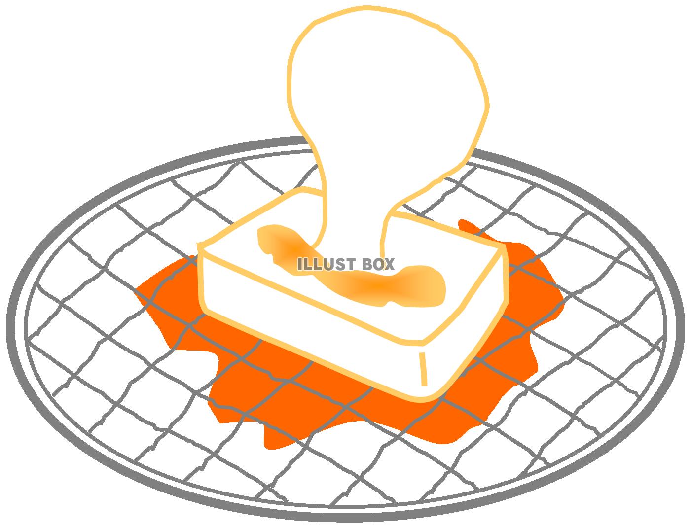 無料イラスト おもち 焼き餅 ２