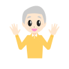 笑顔で手を振るおじいちゃん②