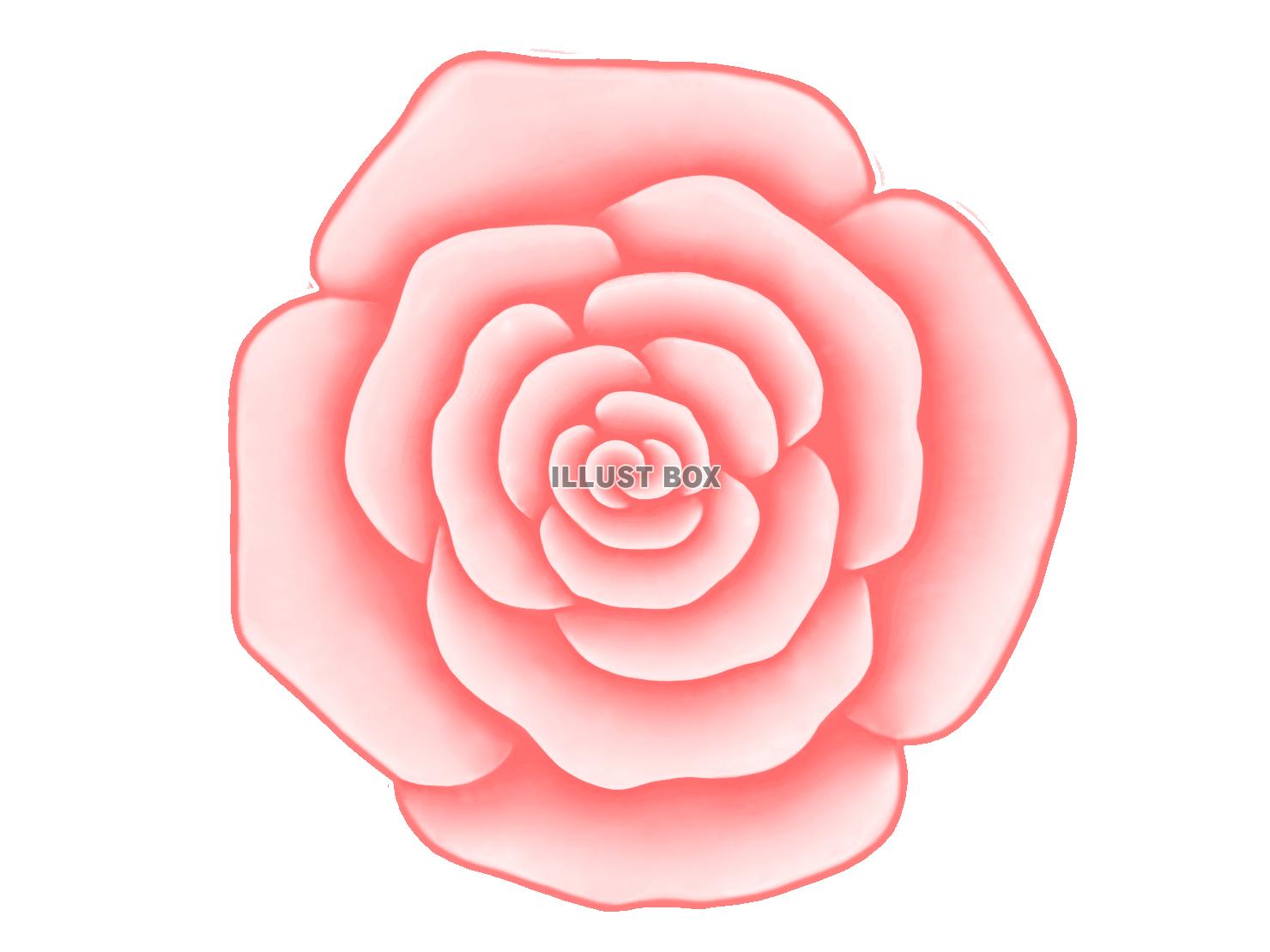 バラの花のワンポイントイラスト背景素材。透過PNG