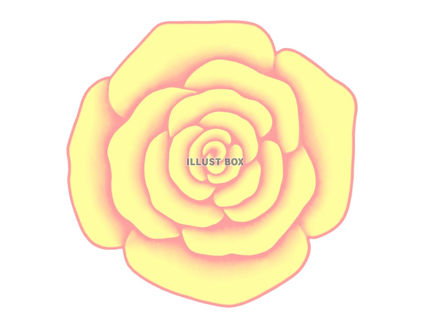 バラの花のワンポイントイラスト背景素材