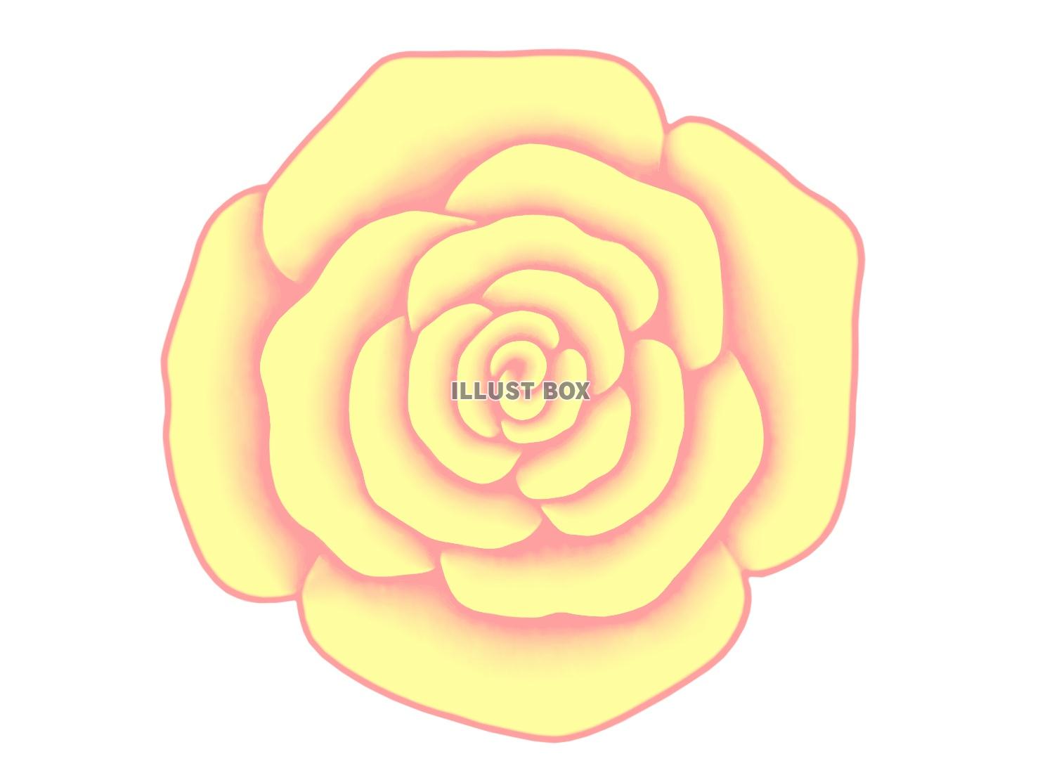 バラの花のワンポイントイラスト背景素材