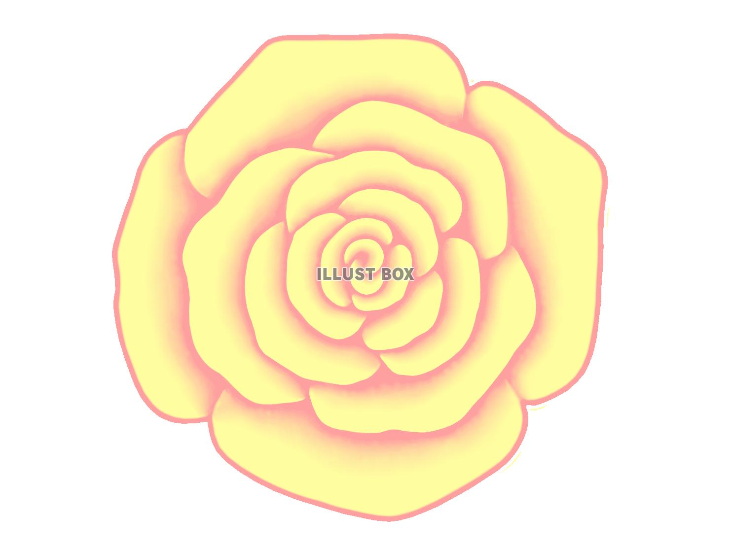 無料イラスト バラの花のワンポイントイラスト背景素材 透過png