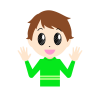 笑顔で手を振る男の子④