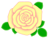 バラの花のワンポイントイラスト背景素材。透過PNG