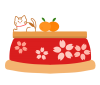 ねことコタツ　透過png