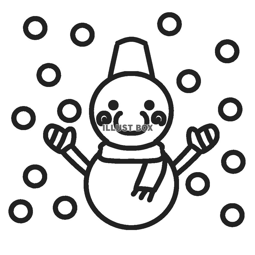 雪だるまぬりえ　透過png