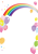 風船と虹のフレーム・枠【透過PNG】