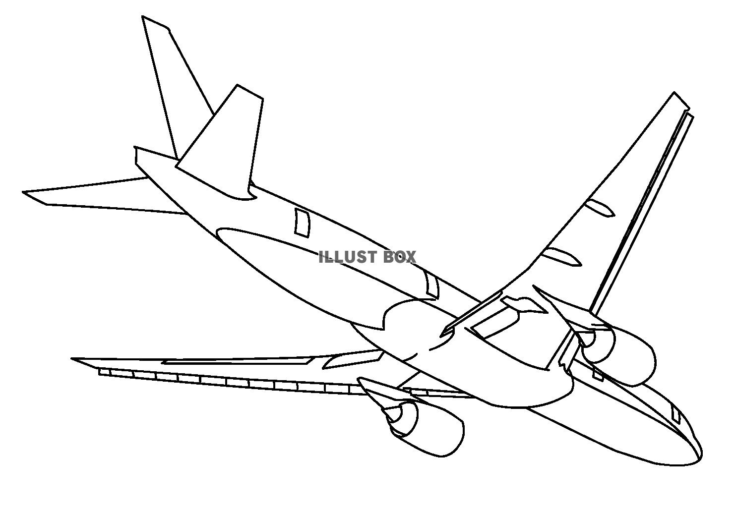 無料イラスト ぬりえ 飛行機