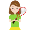 テニスと女性（PNG）