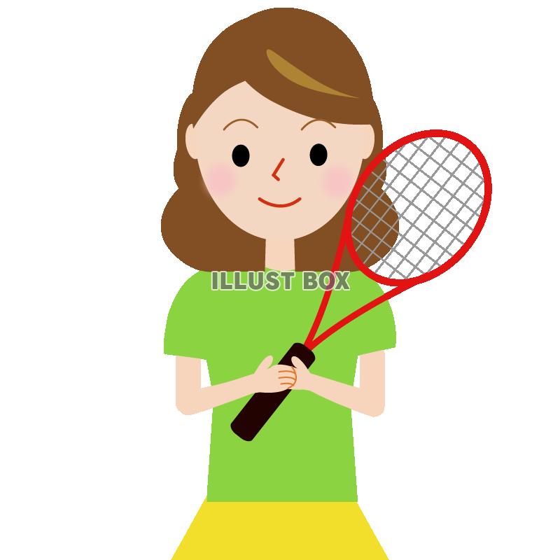 テニスと女性（PNG）