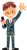 手描きの卒業生イラスト（ブレザー男子）