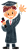 手描きの卒業生イラスト（大学生男子）