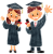 手描きの卒業生イラスト（大学生男女）