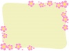 桜の花模様のフレーム飾り枠素材イラスト