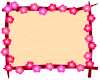 紅梅の花の看板フレーム（春）