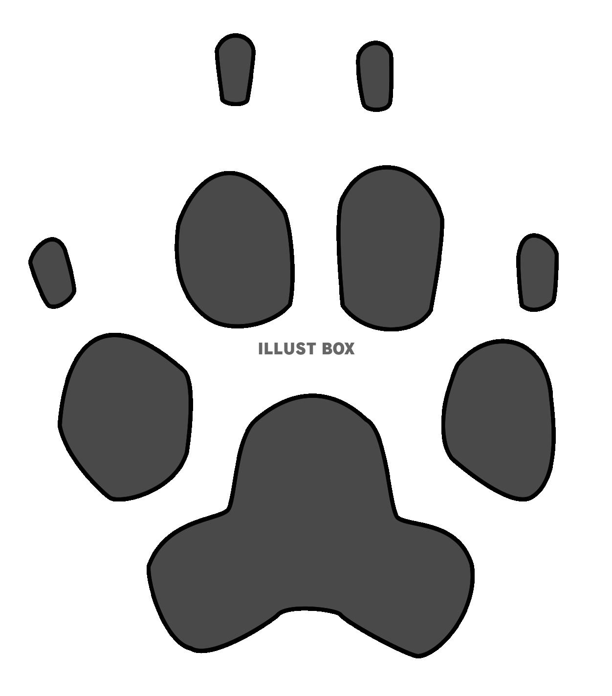 無料イラスト 犬の足跡