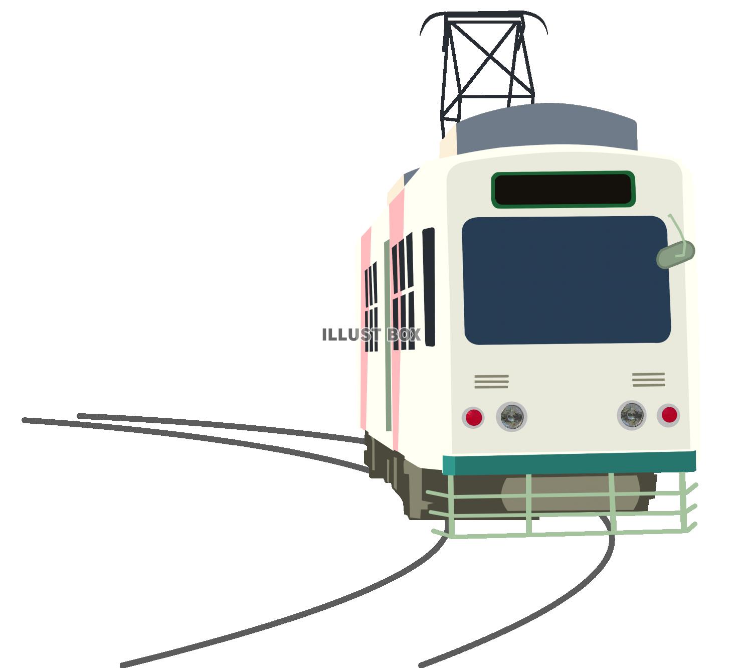 路面電車 イラスト無料