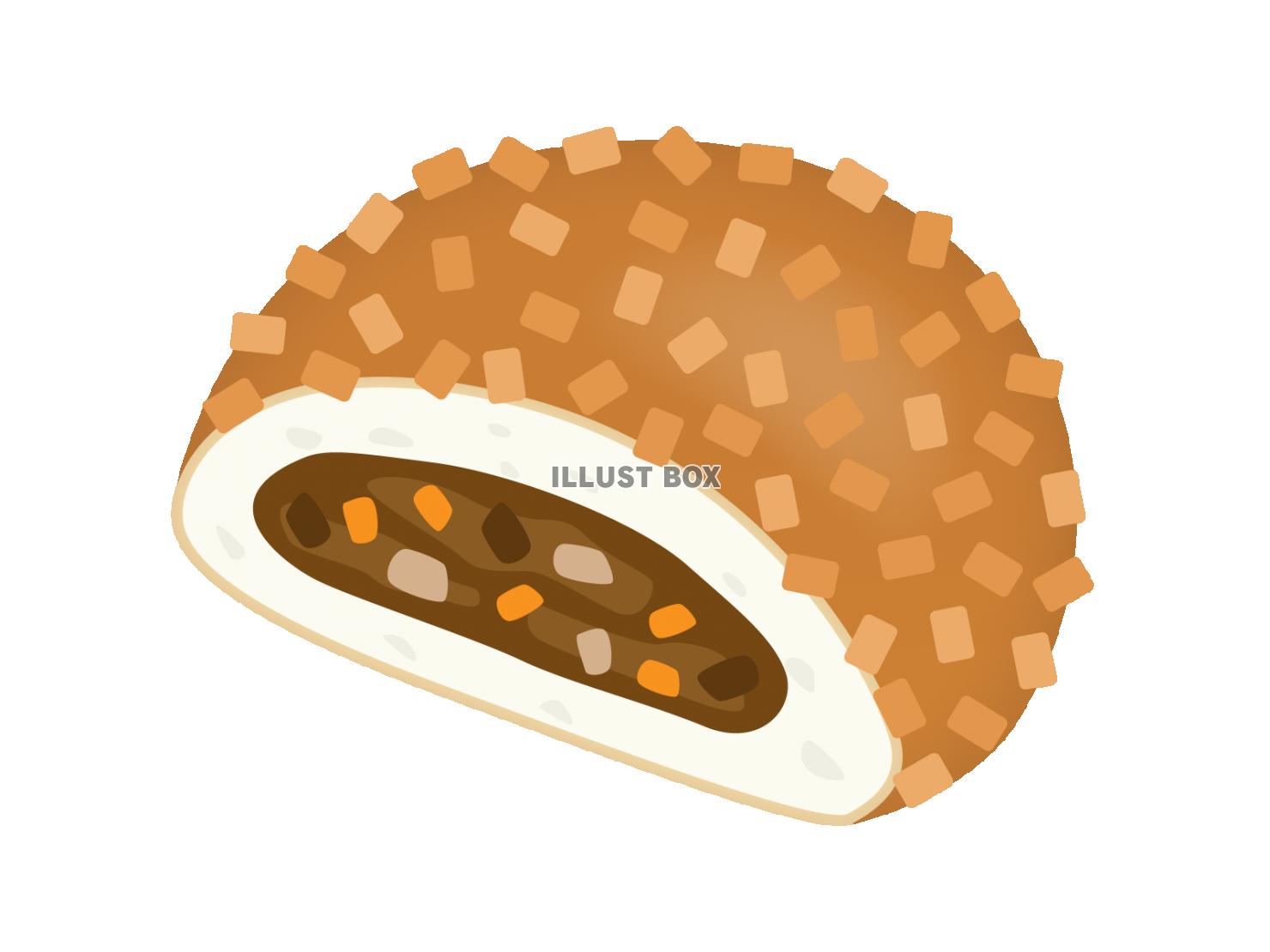 無料イラスト カレーパン