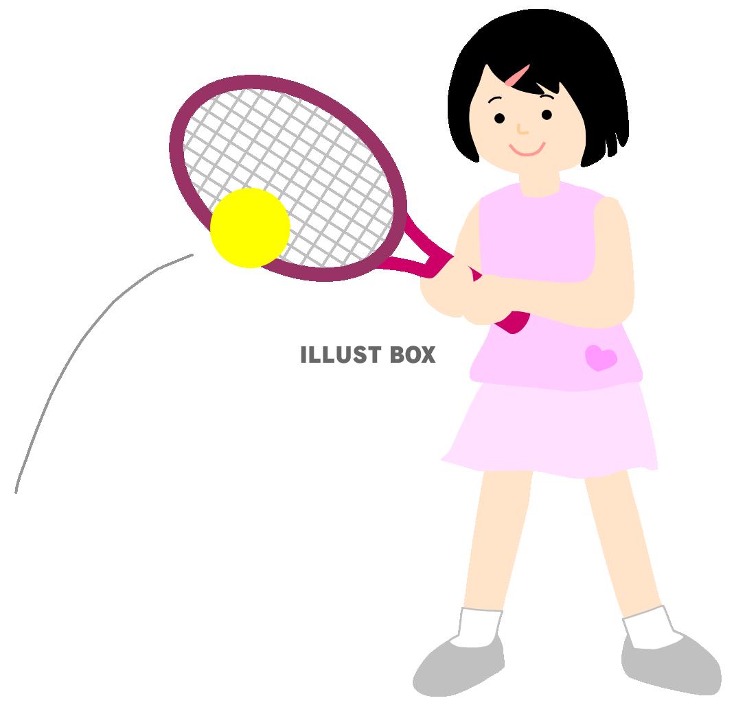 テニスをする女の子１