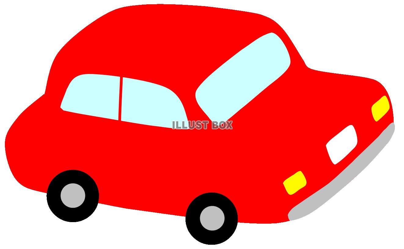 無料イラスト 赤いくるまのおもちゃ 自動車