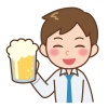 ビールを飲む男性