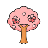 桜の木イラスト　透過png