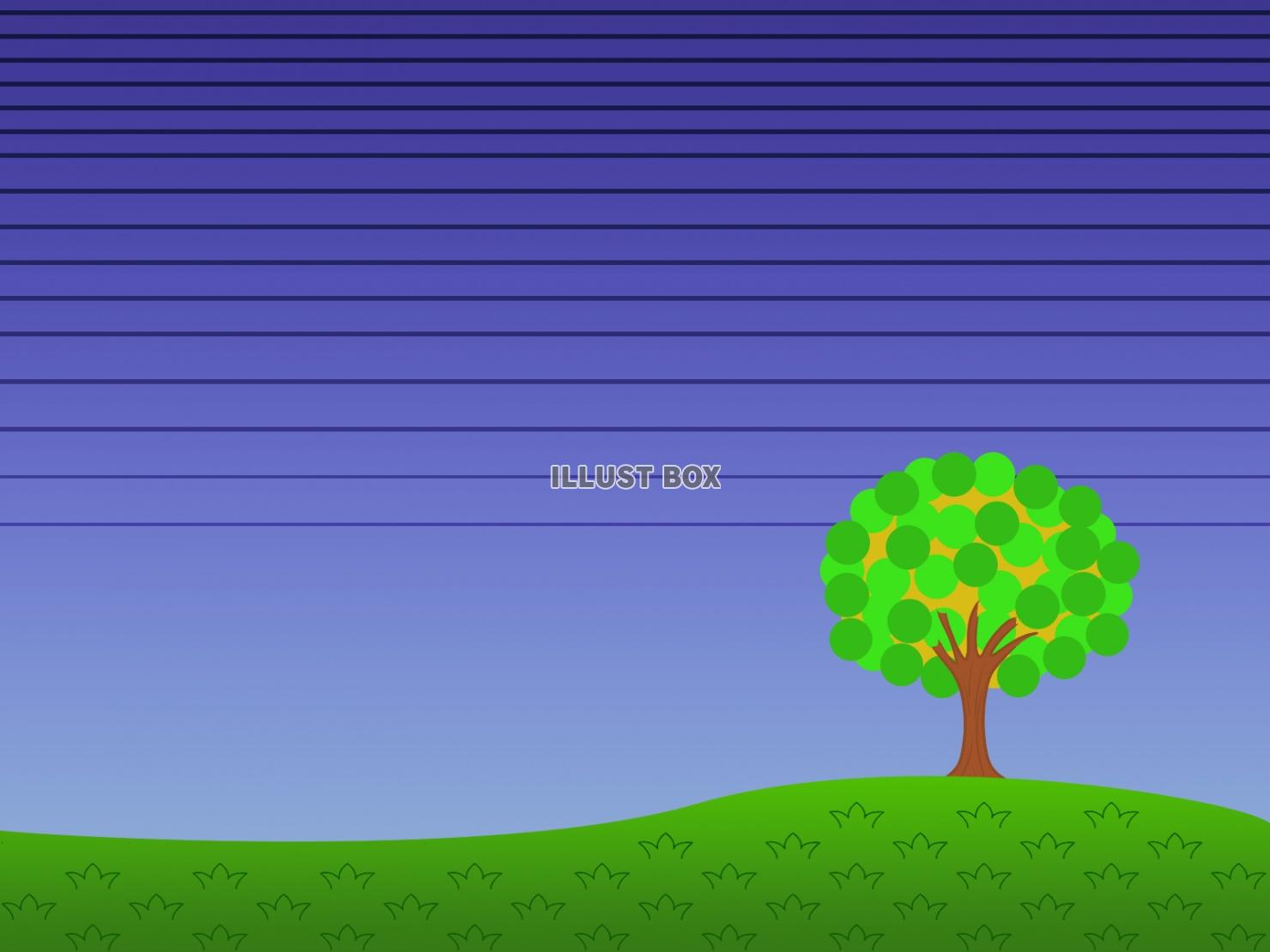 背景『木と丘』③