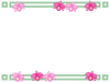 カトレアのフレーム、かわいい花柄の飾り枠。透過PNG