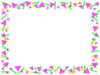 にぎやかなフレーム・枠・背景　２－２（三角形、長方形）