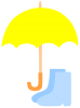 かさと長靴３（傘・ながぐつ・梅雨・つゆ・台風）