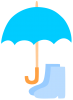 かさと長靴４（傘・ながぐつ・梅雨・つゆ・台風）