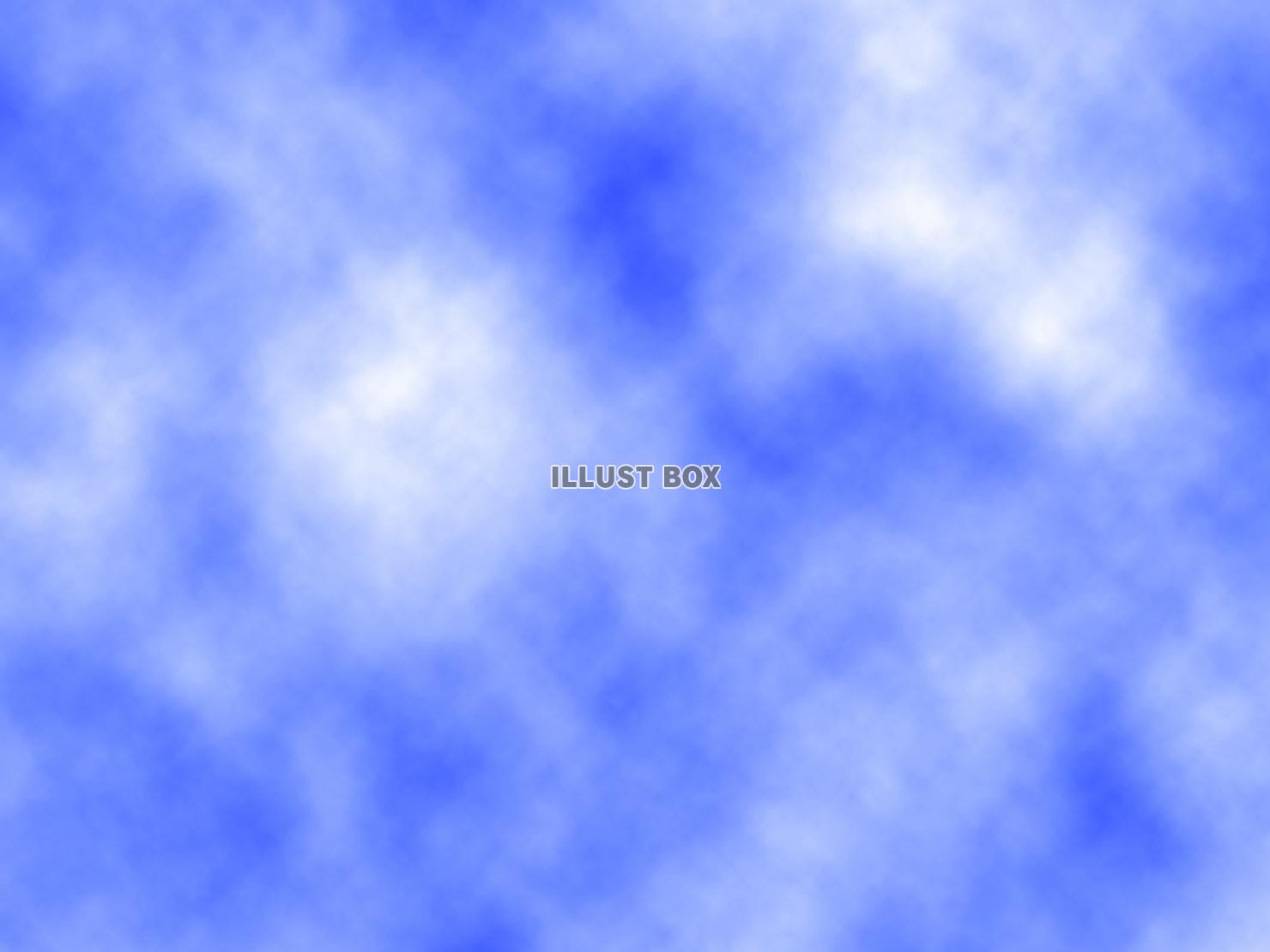 無料イラスト 空と雲の壁紙 青色の背景素材イラスト