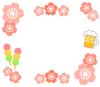 さくらとビール、団子イラスト　透過png