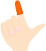 指サック　オレンジ色　（紙めくり、事務用品、事務作業、事務処理、事務仕事）