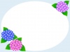アジサイ紫陽花あじさいフレーム飾り枠素材