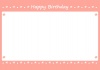 お祝い・お誕生日おめでとうピンクお花JPEG