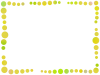 かわいい水玉模様フレーム、ドット柄飾り枠。透過PNG