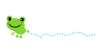 カエルが跳ねるライン　透過png