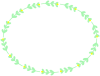 黄色い小花と葉っぱのフレーム３（丸・楕円形）